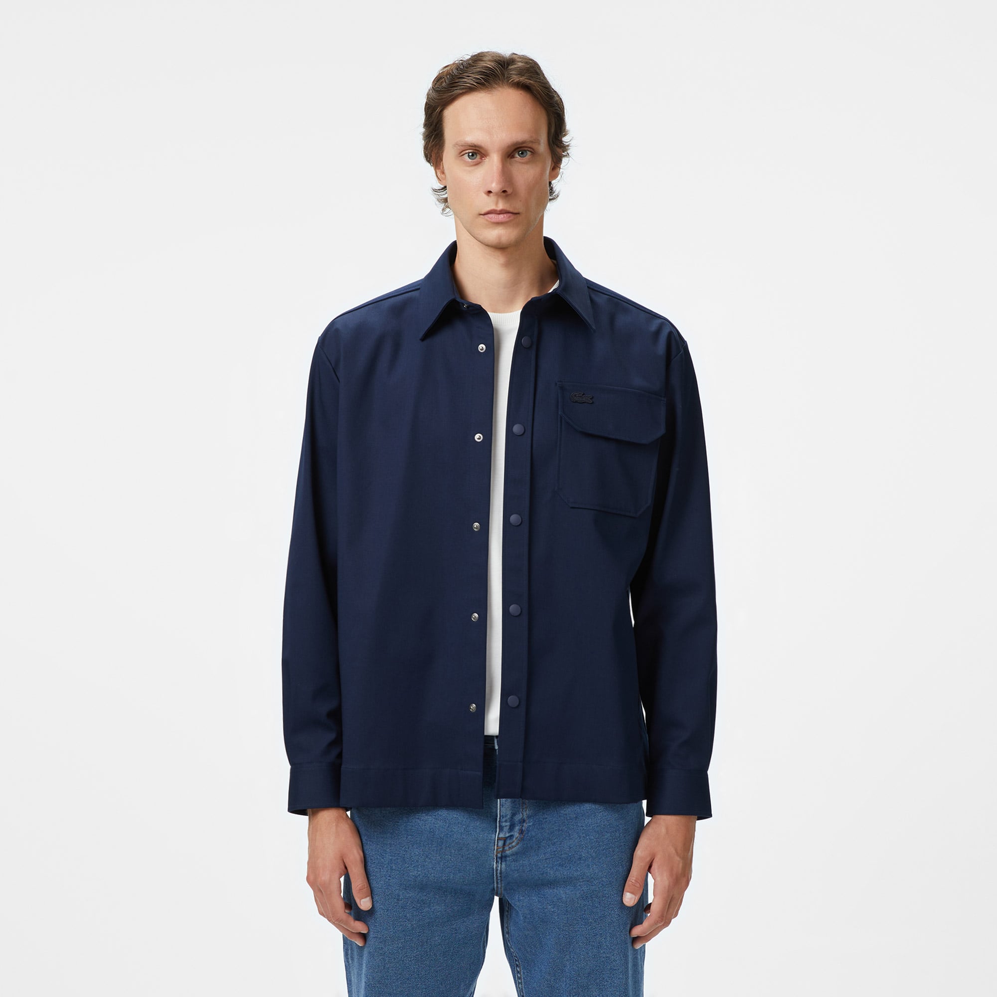  Lacoste Erkek Relaxed Fit Lacivert Gömlek