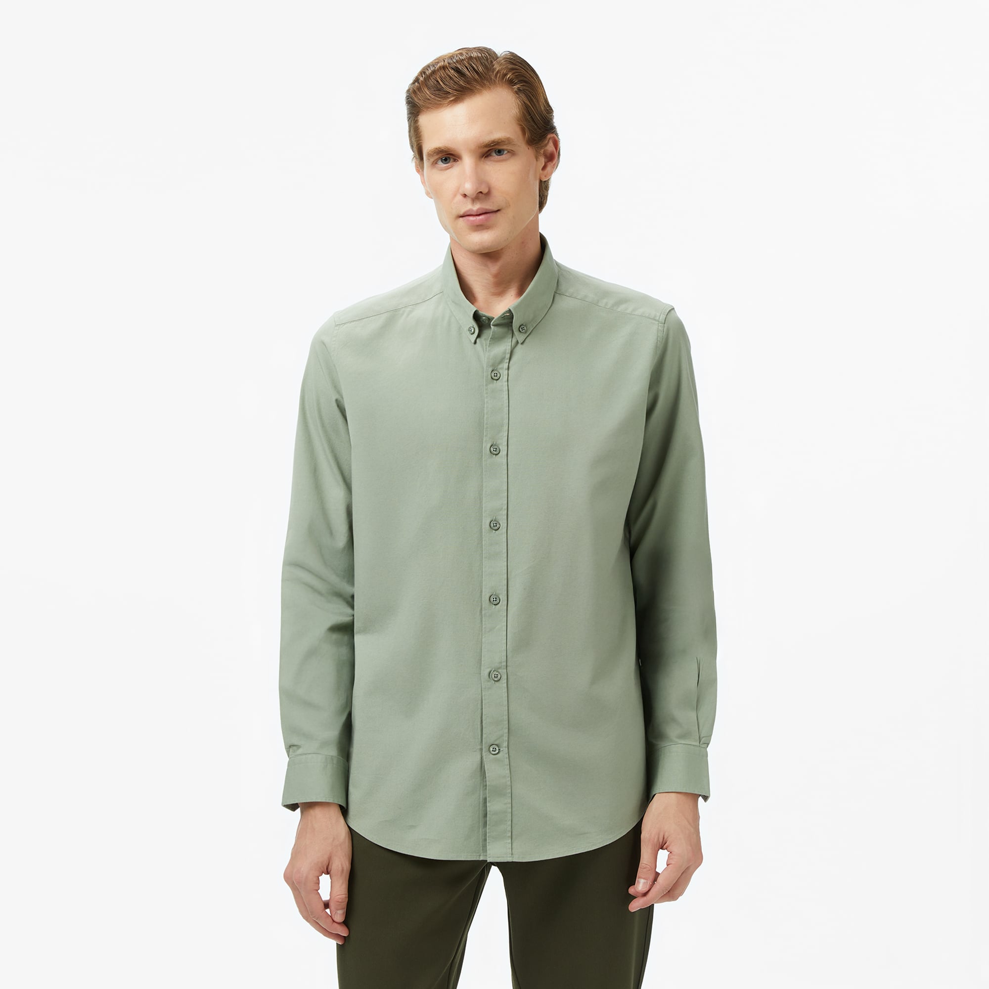  Nautica Erkek Yeşil Classic Fit Gömlek