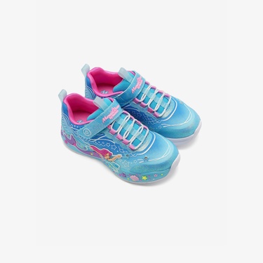  Skechers Mermaid Dreams Çocuk Mavi Işıklı Spor Ayakkabı