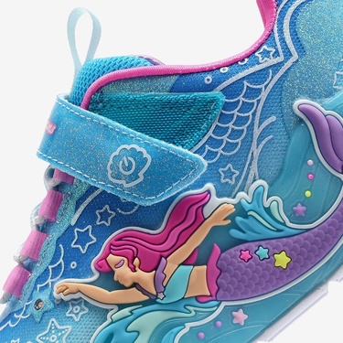  Skechers Mermaid Dreams Çocuk Mavi Işıklı Spor Ayakkabı