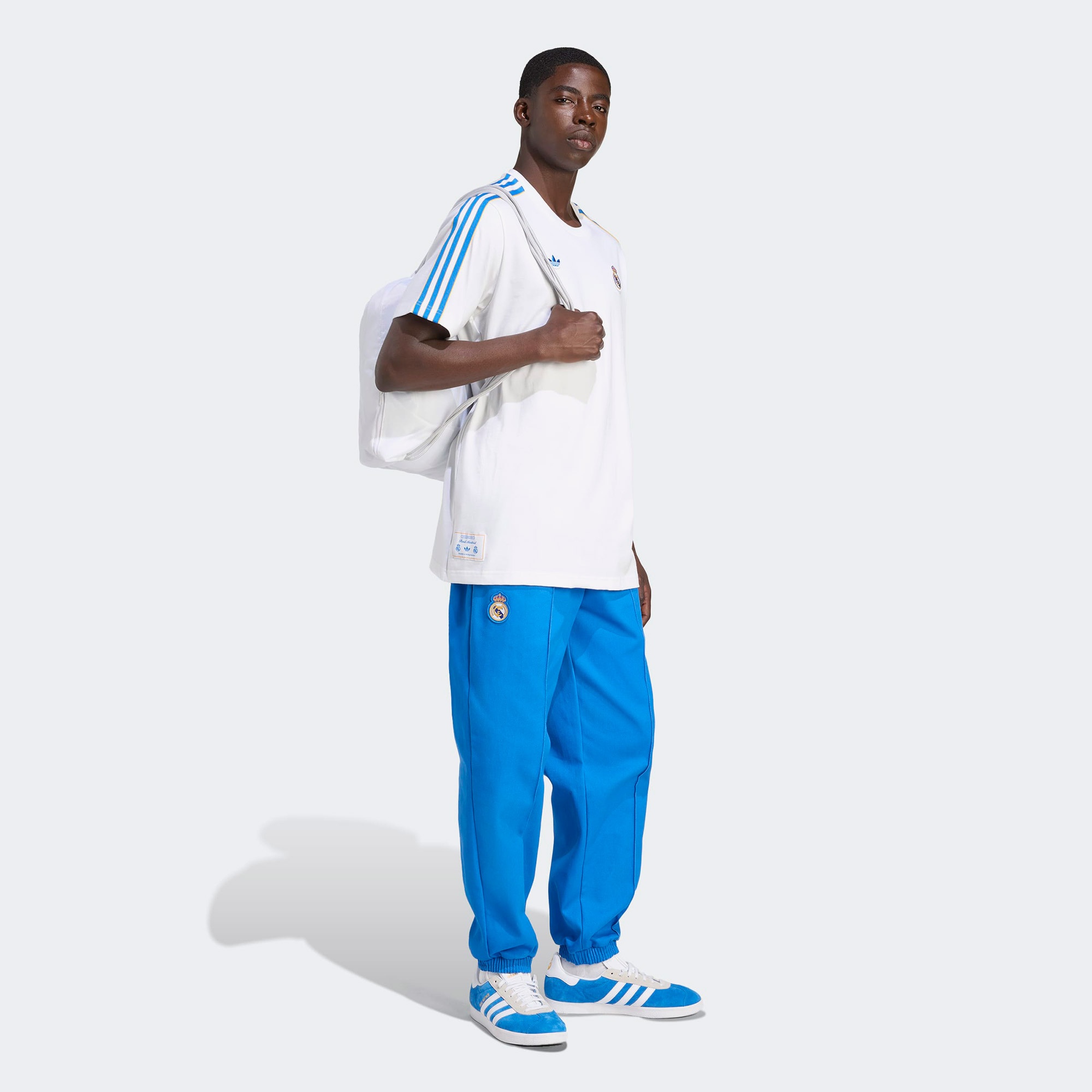 adidas Real Madrid Terrace Icons Erkek Beyaz T-Shirt