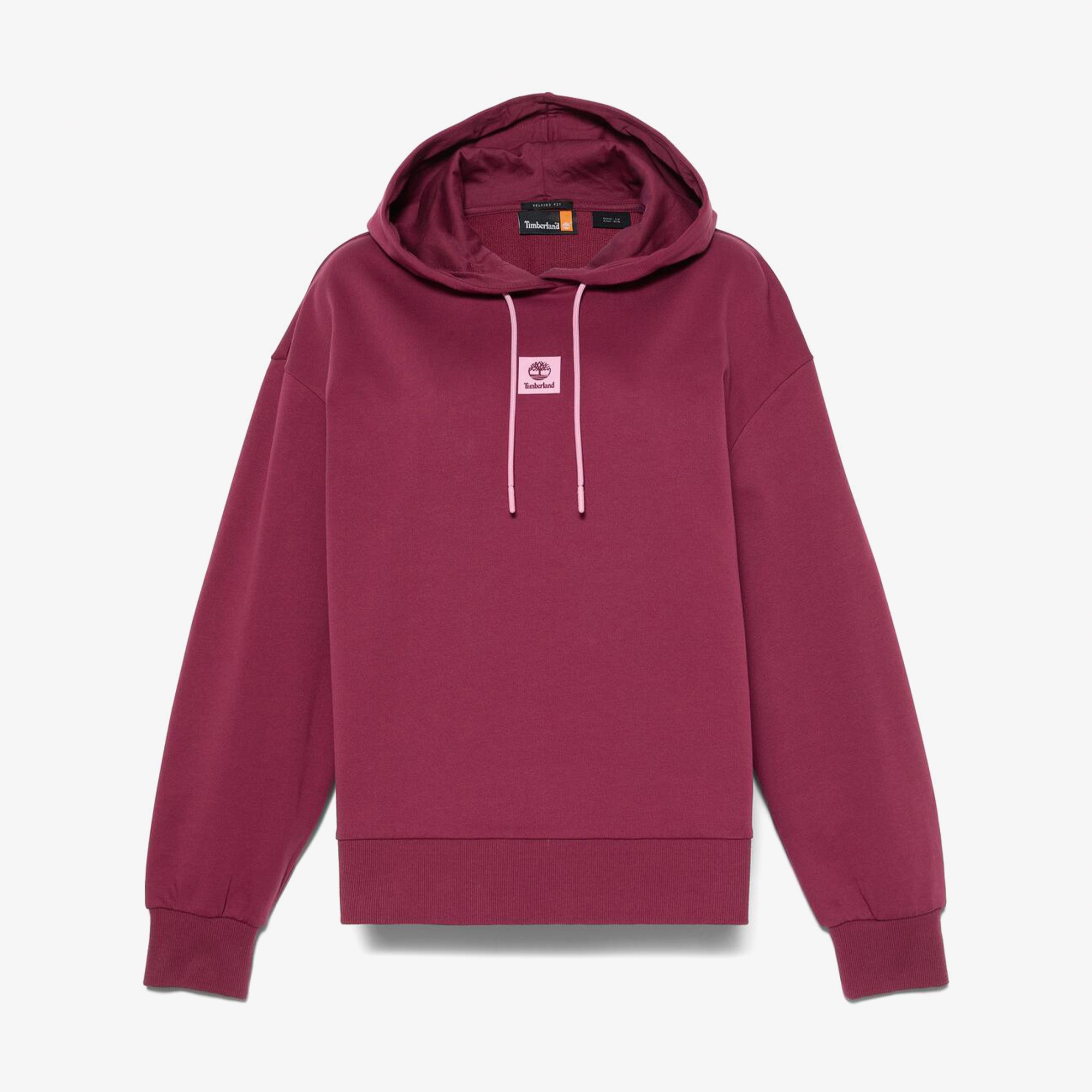 Timberland Stack Logo Loop Back Kadın Bordo Sweatshirt