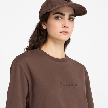  Timberland Lush Comfort Short-Sleeve Kadın Kahverengi T-Shirt