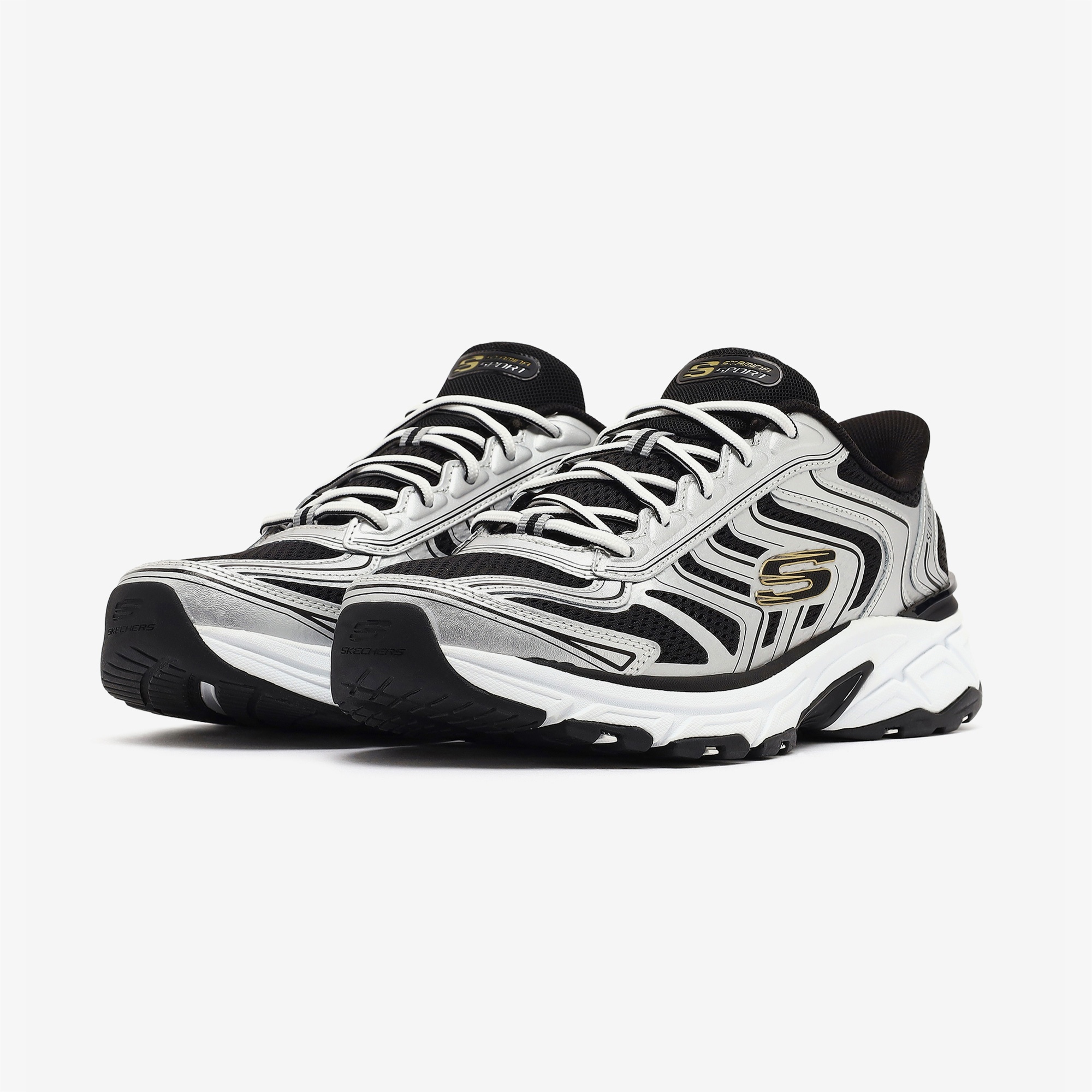 Skechers Slip Ins Stamina Sport Erkek Gri Spor Ayakkabı