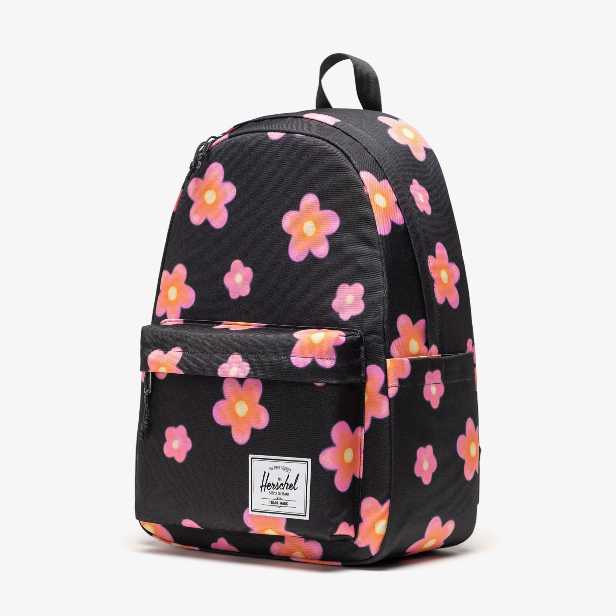 Herschel Classic XL Pink Flowers Unisex Siyah Sırt Çantası