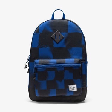  Herschel Heritage Checkered Çocuk Siyah/Mavi Sırt Çantası