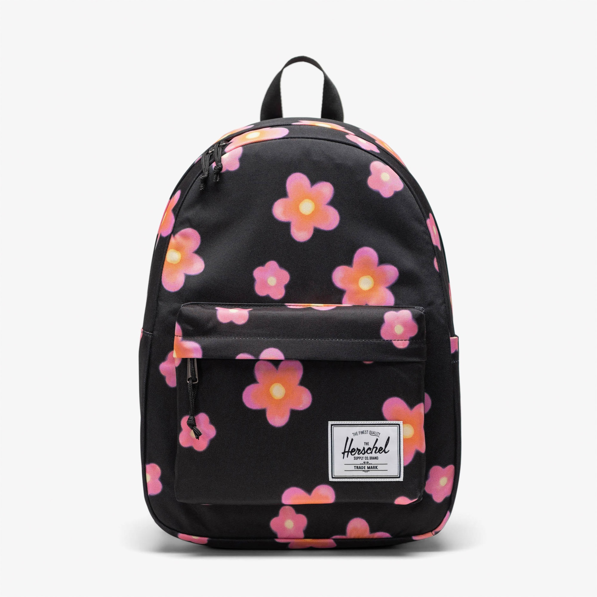 Herschel Classic Pink Flowers Unisex Siyah Sırt Çantası