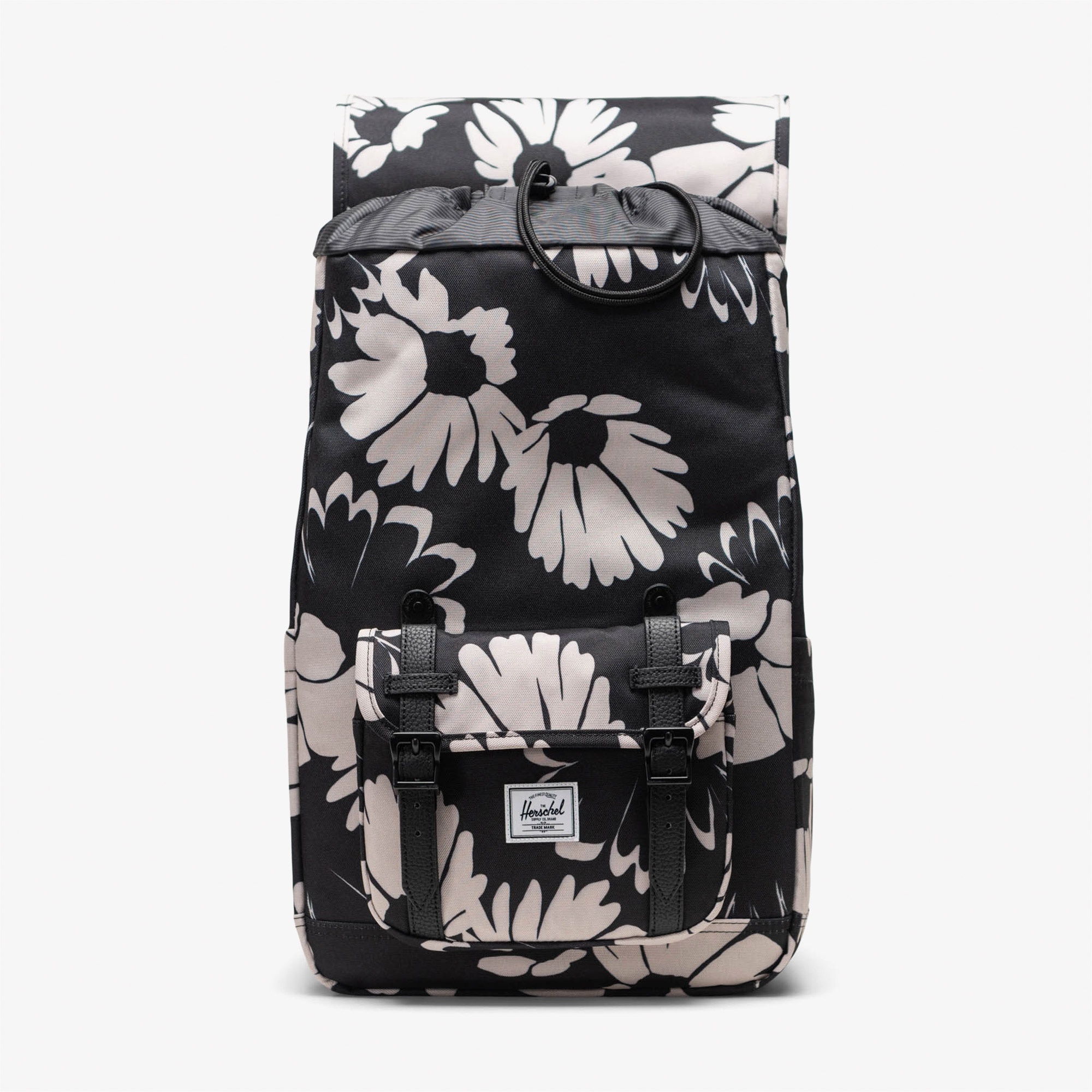 Herschel Little America Mid Flowers Unisex Siyah Sırt Çantası