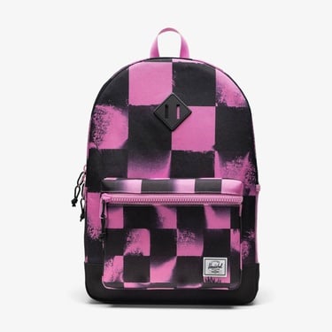  Herschel Heritage Checkered Çocuk Siyah/Pembe Sırt Çantası