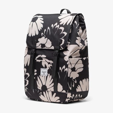  Herschel Retreat Flowers Unisex Siyah Sırt Çantası