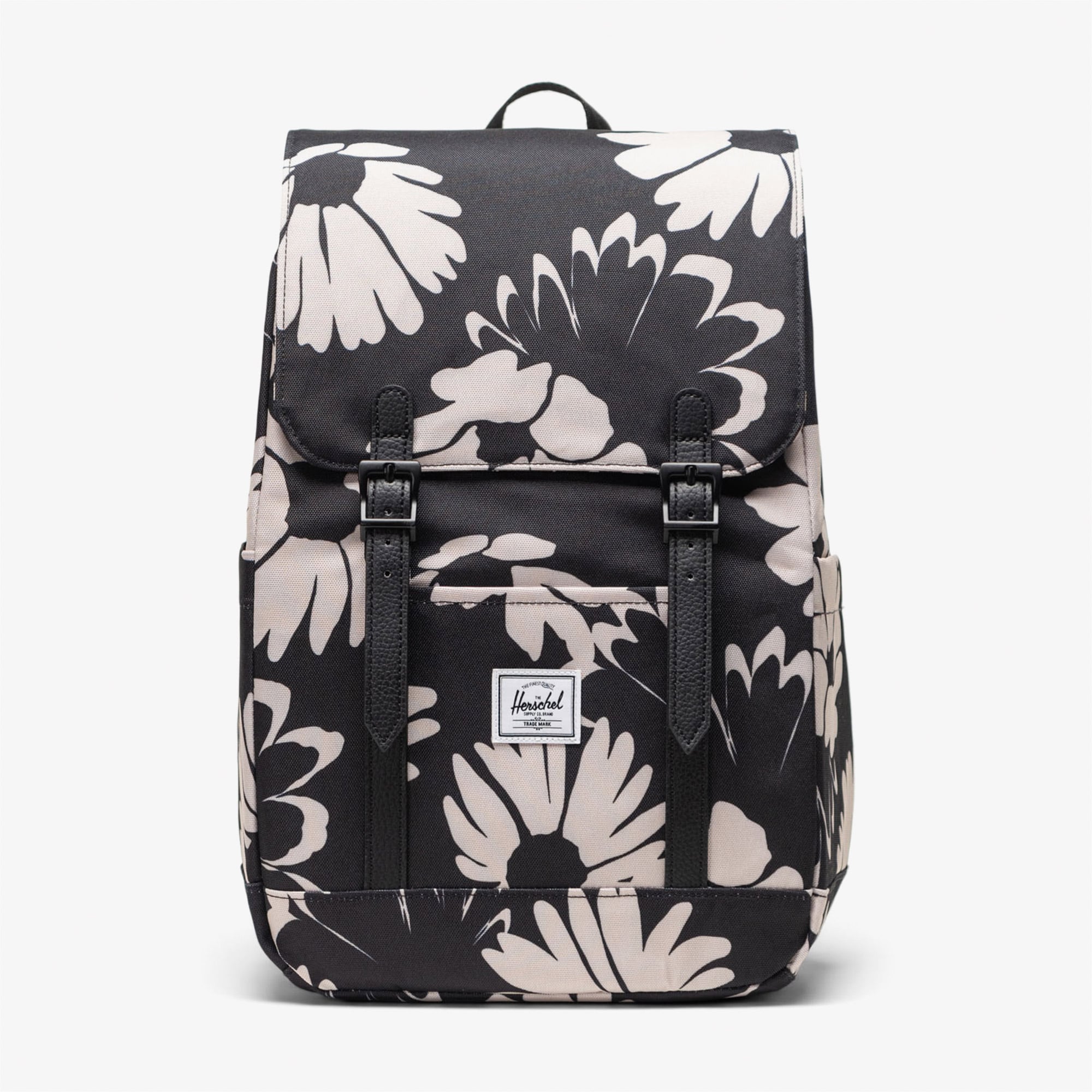  Herschel Retreat Flowers Unisex Siyah Sırt Çantası