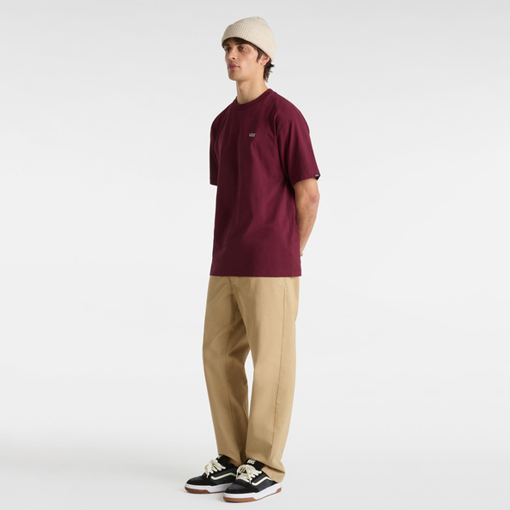 Vans Left Chest ii Loose Ss Erkek Bordo T-Shirt