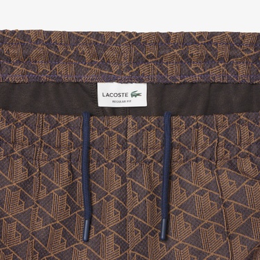  Lacoste Paris Monogram Erkek Mor Eşofman Altı