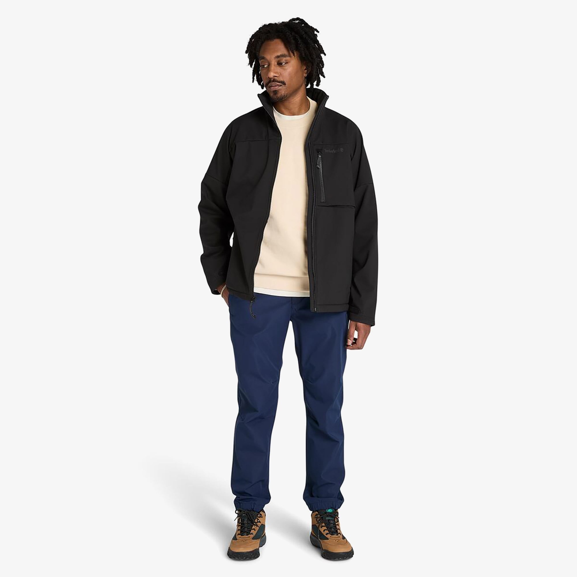 Timberland Three Patch Logo Erkek Bej Sweatshirt