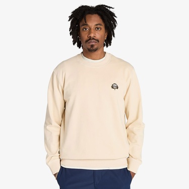  Timberland Three Patch Logo Erkek Bej Sweatshirt