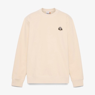  Timberland Three Patch Logo Erkek Bej Sweatshirt