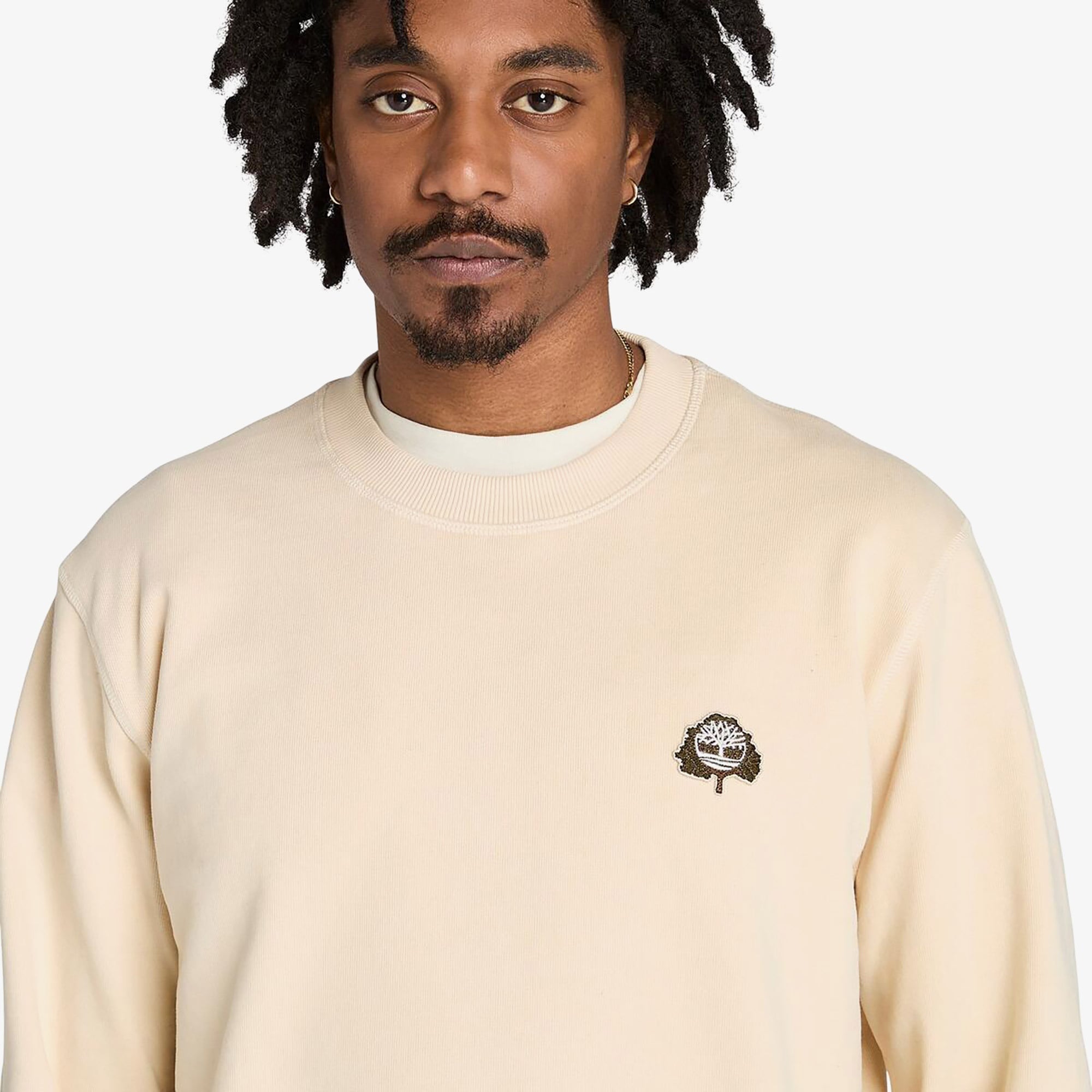 Timberland Three Patch Logo Erkek Bej Sweatshirt