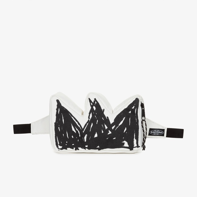  Eastpak Crown Bag Basquiat Unisex Beyaz Bel Çantası