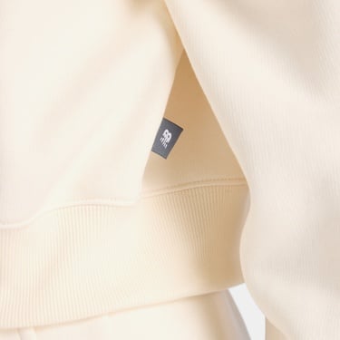  New Balance Linear Heritage Fleece Kadın Beyaz Sweatshirt