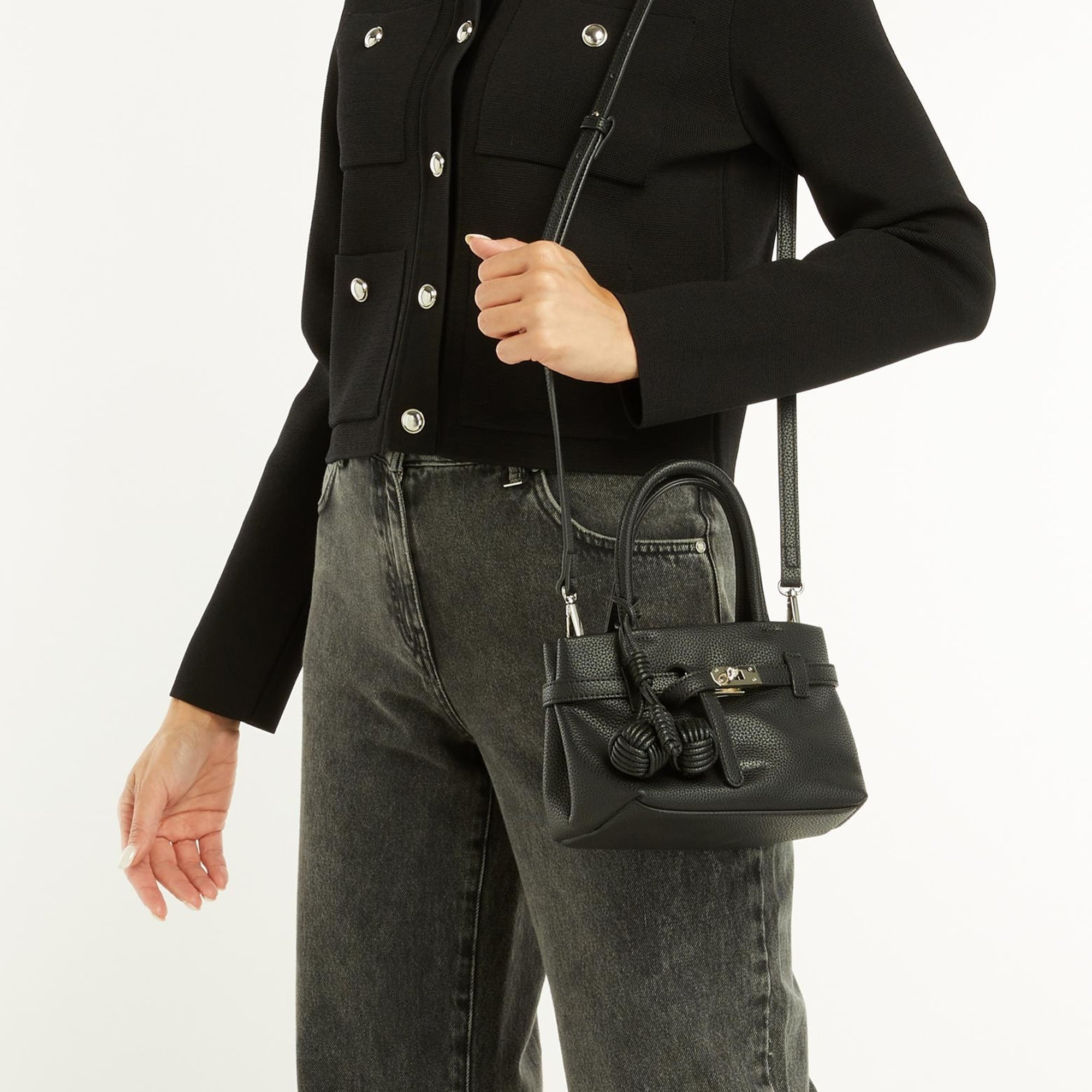 Divarese Kadın Siyah Baskılı Çanta