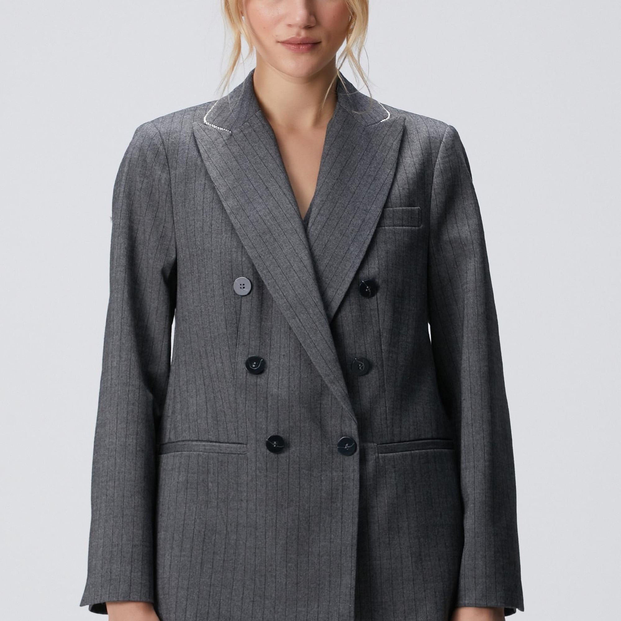 Network Kadın Antrasit Yün Karışımlı Ceket