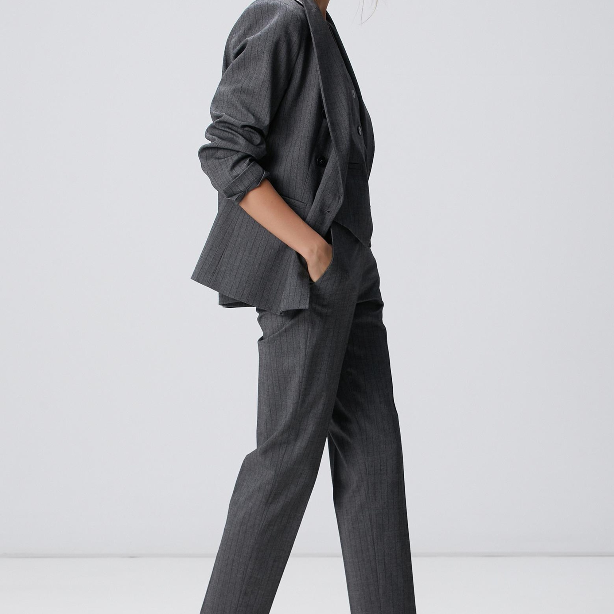 Network Kadın Antrasit Yün Karışımlı Ceket