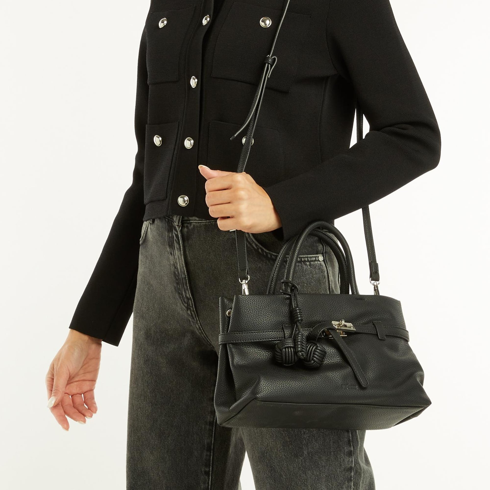 Divarese Kadın Siyah Baskılı Çanta