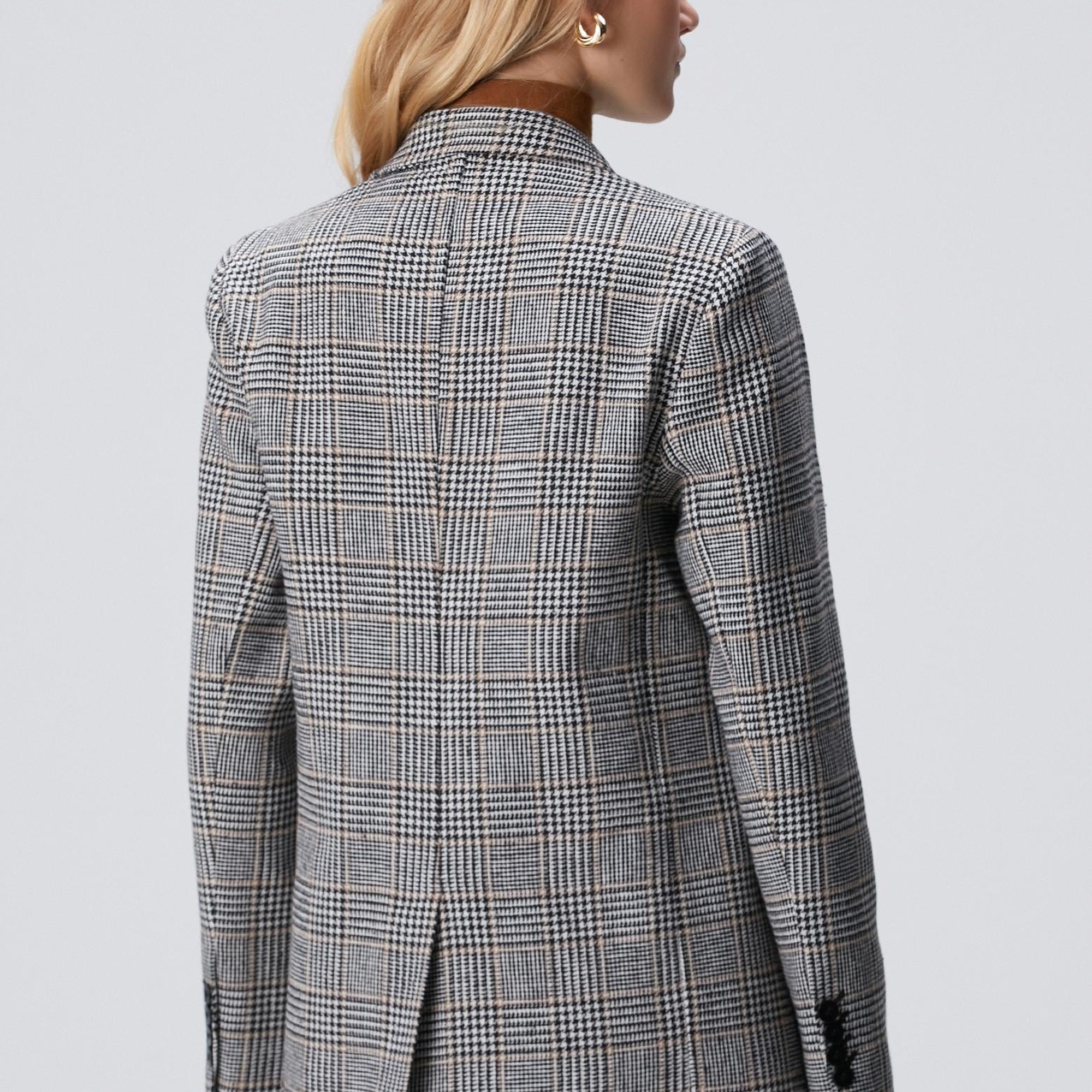 Network Kadın Siyah Kırık Beyaz Yün Karışımlı Ceket