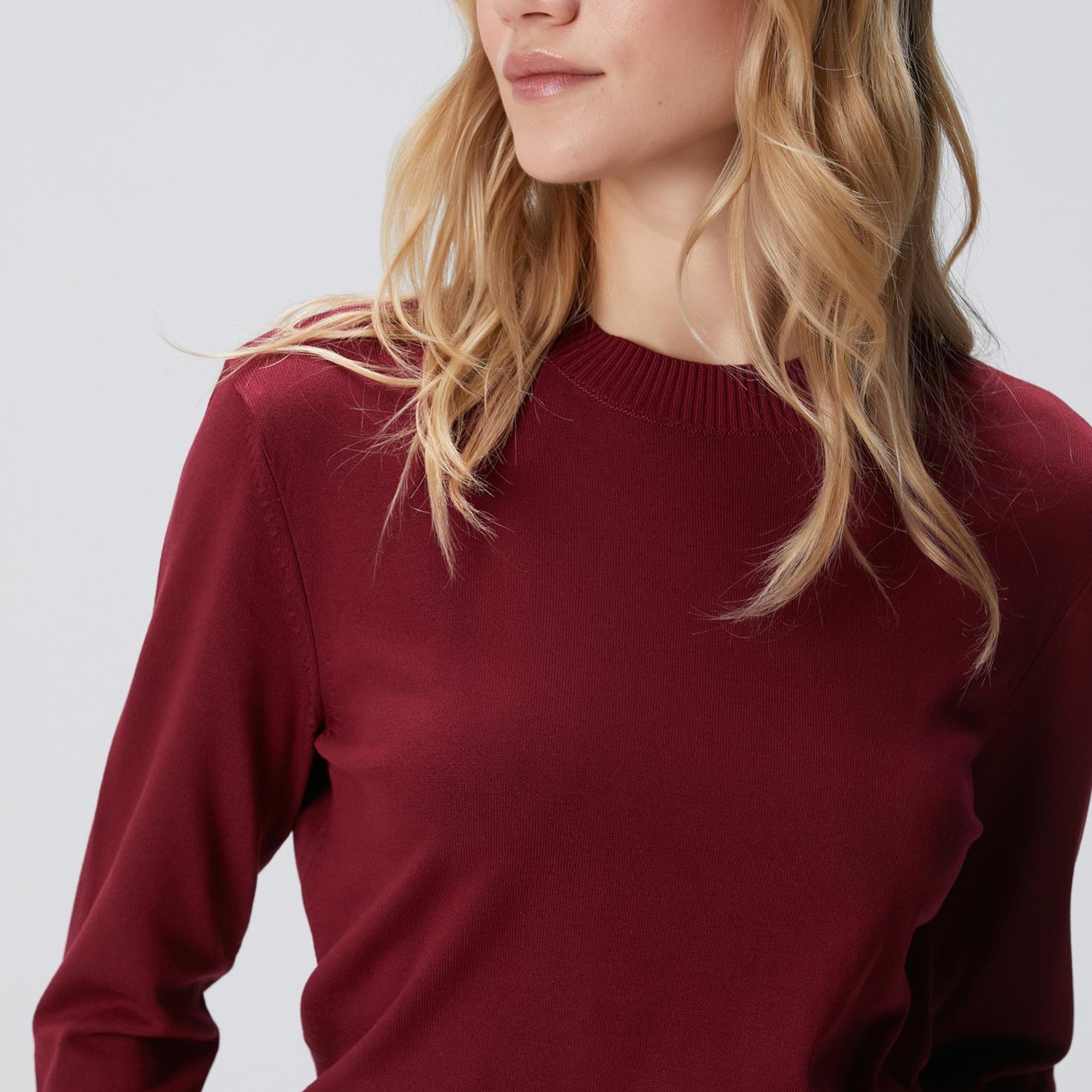 Network Kadın Bordo Basic Kazak