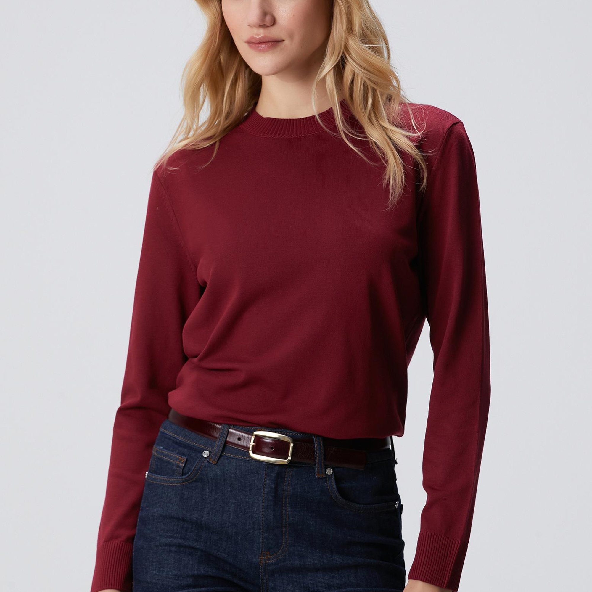 Network Kadın Bordo Basic Kazak