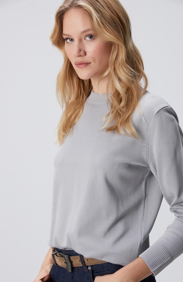  Network Kadın Gri Basic Kazak