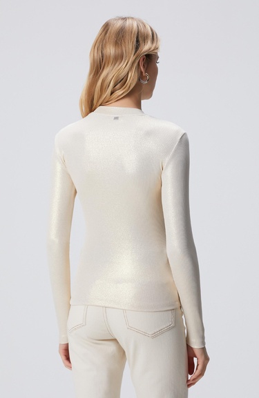  Network Kadın Açık Bej Varaklı T-shirt