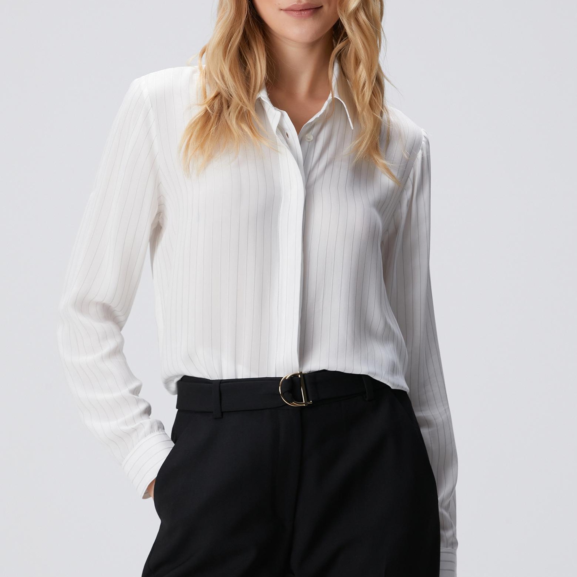 Network Kadın Kırık Beyaz Viskon Gömlek