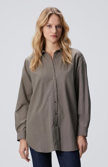  Network Kadın Açık Haki Gömlek