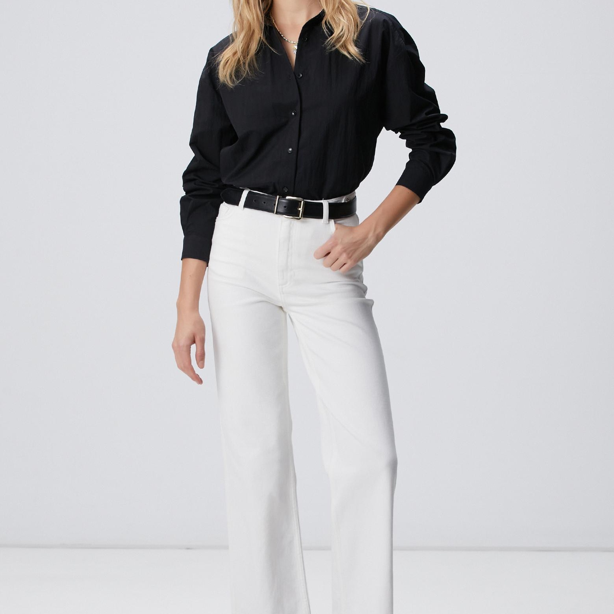 Network Kadın Siyah Gömlek