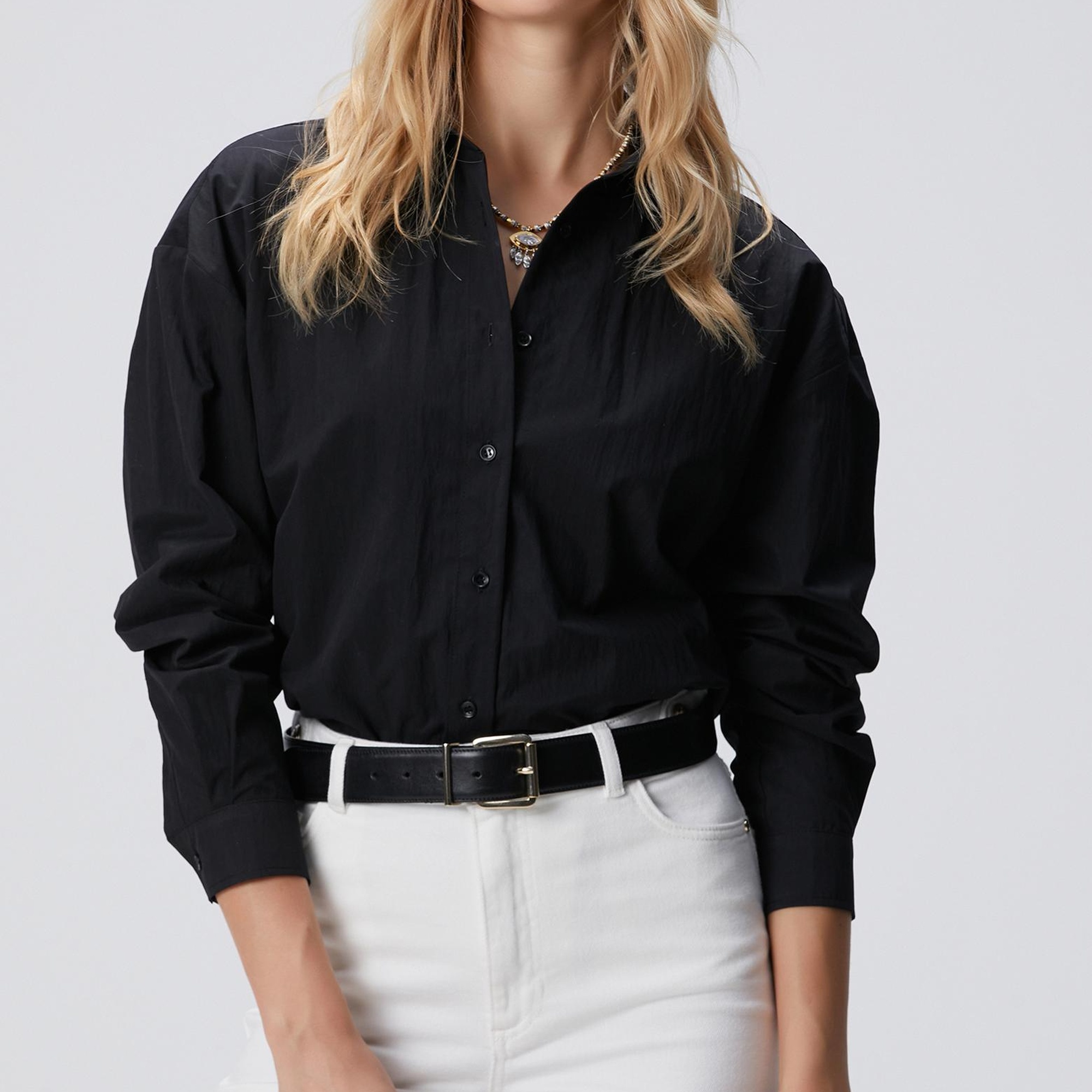 Network Kadın Siyah Gömlek