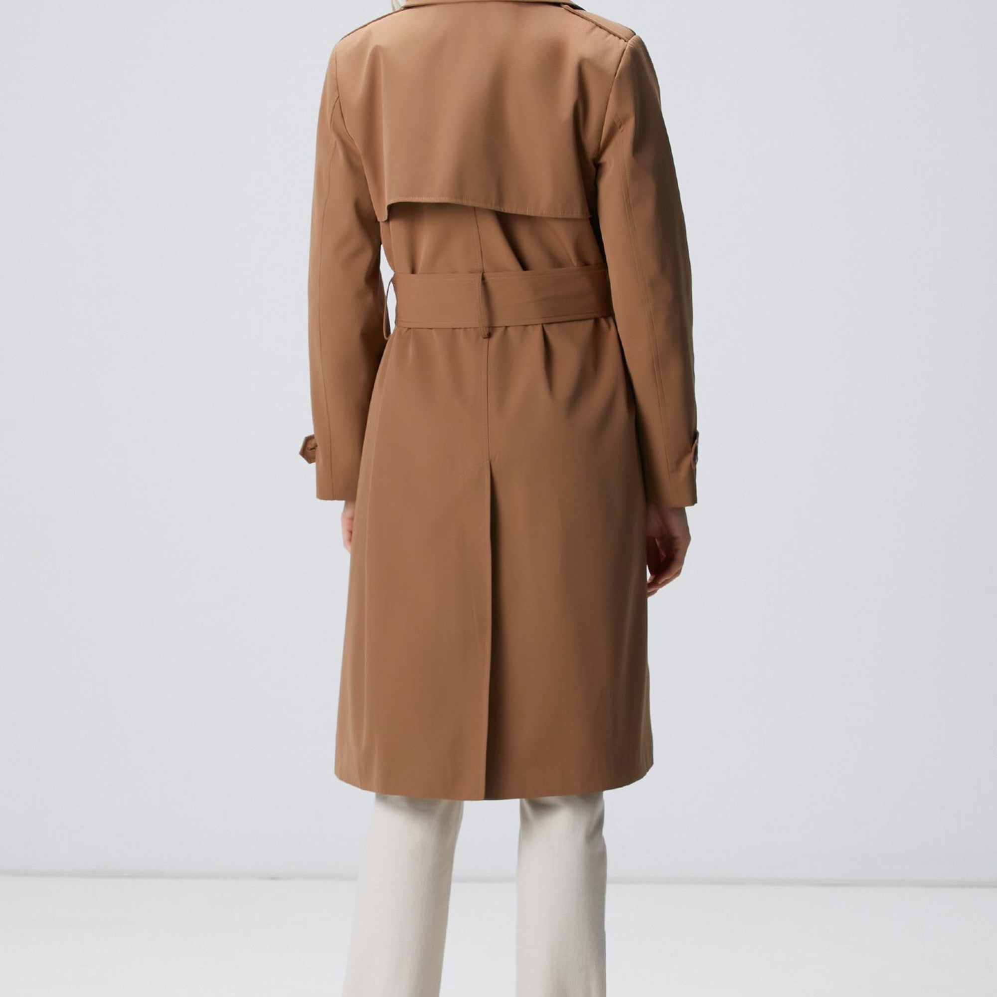 Network Kadın Koyu Bej Pardösü