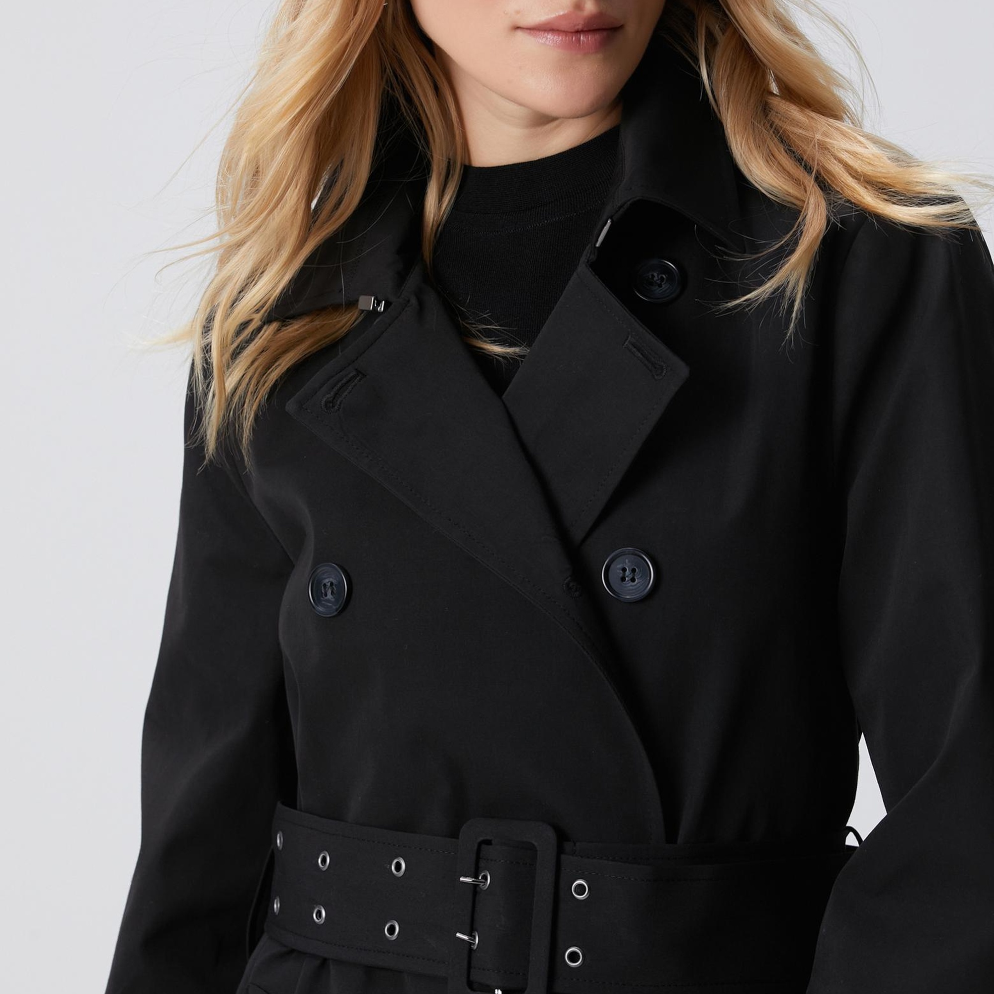 Network Kadın Siyah Pardösü