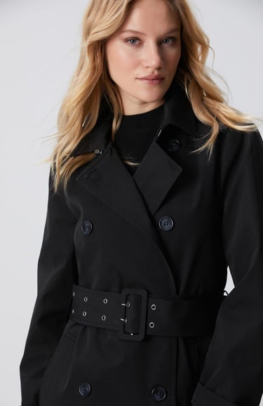  Network Kadın Siyah Pardösü