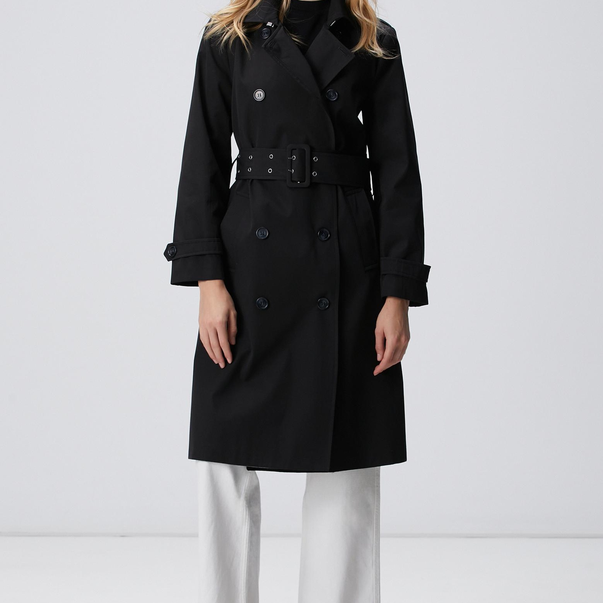 Network Kadın Siyah Pardösü