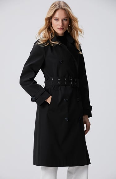  Network Kadın Siyah Pardösü