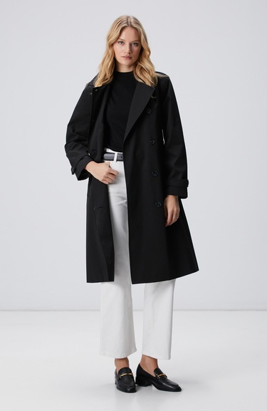  Network Kadın Siyah Pardösü