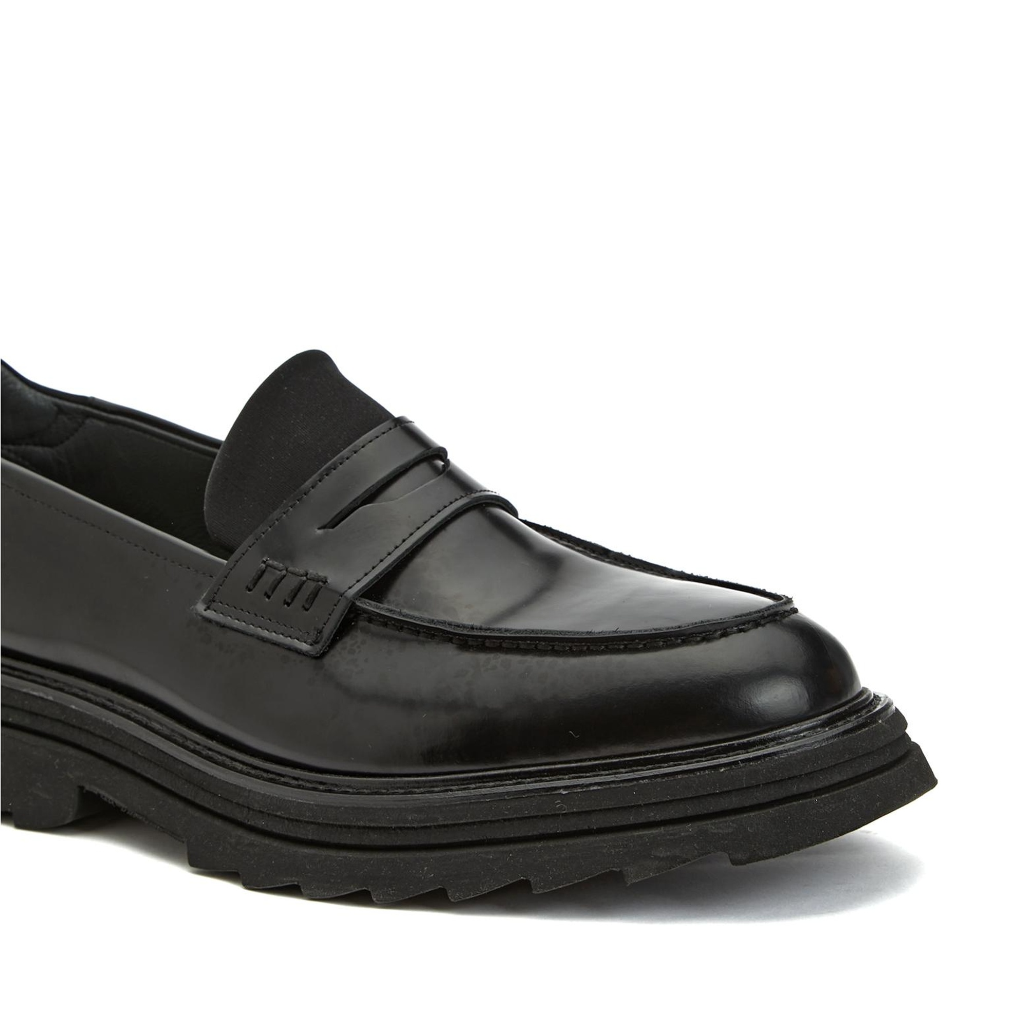 Network Erkek Siyah Deri Loafer