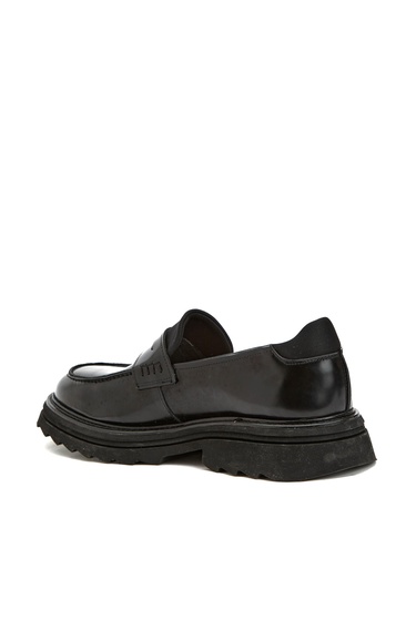  Network Erkek Siyah Deri Loafer