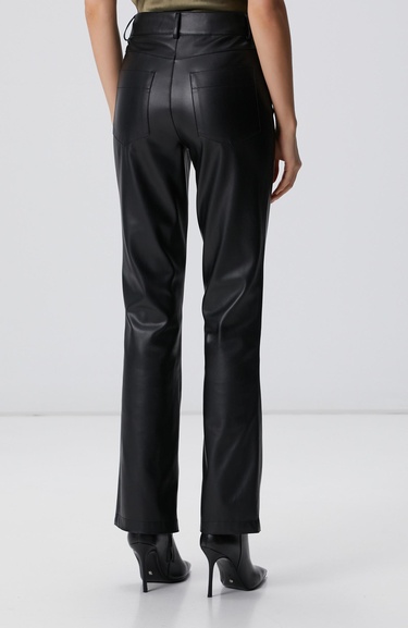  Network Kadın Siyah Vegan Deri Pantolon