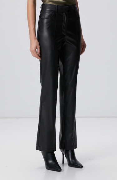  Network Kadın Siyah Vegan Deri Pantolon