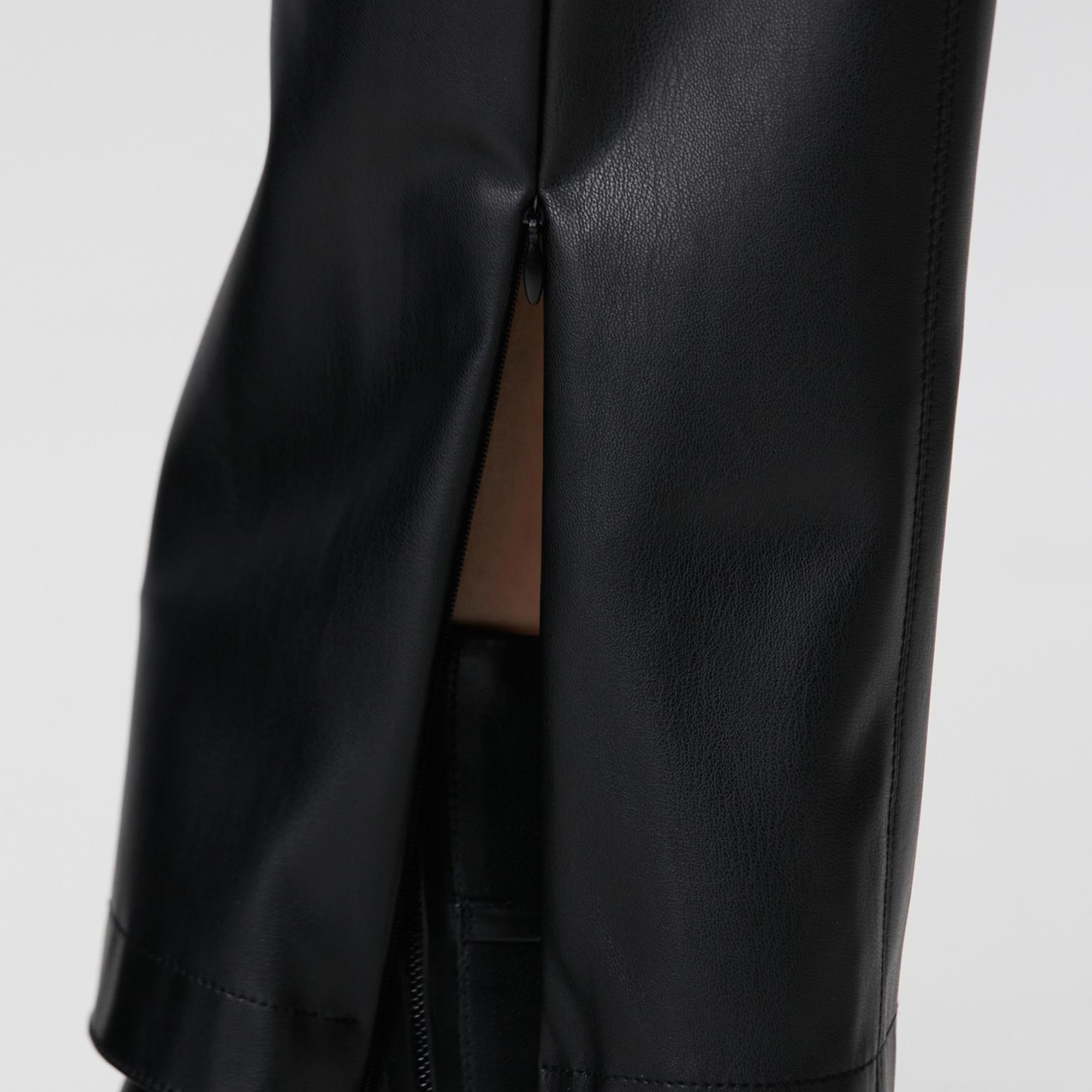 Network Kadın Siyah Vegan Deri Pantolon