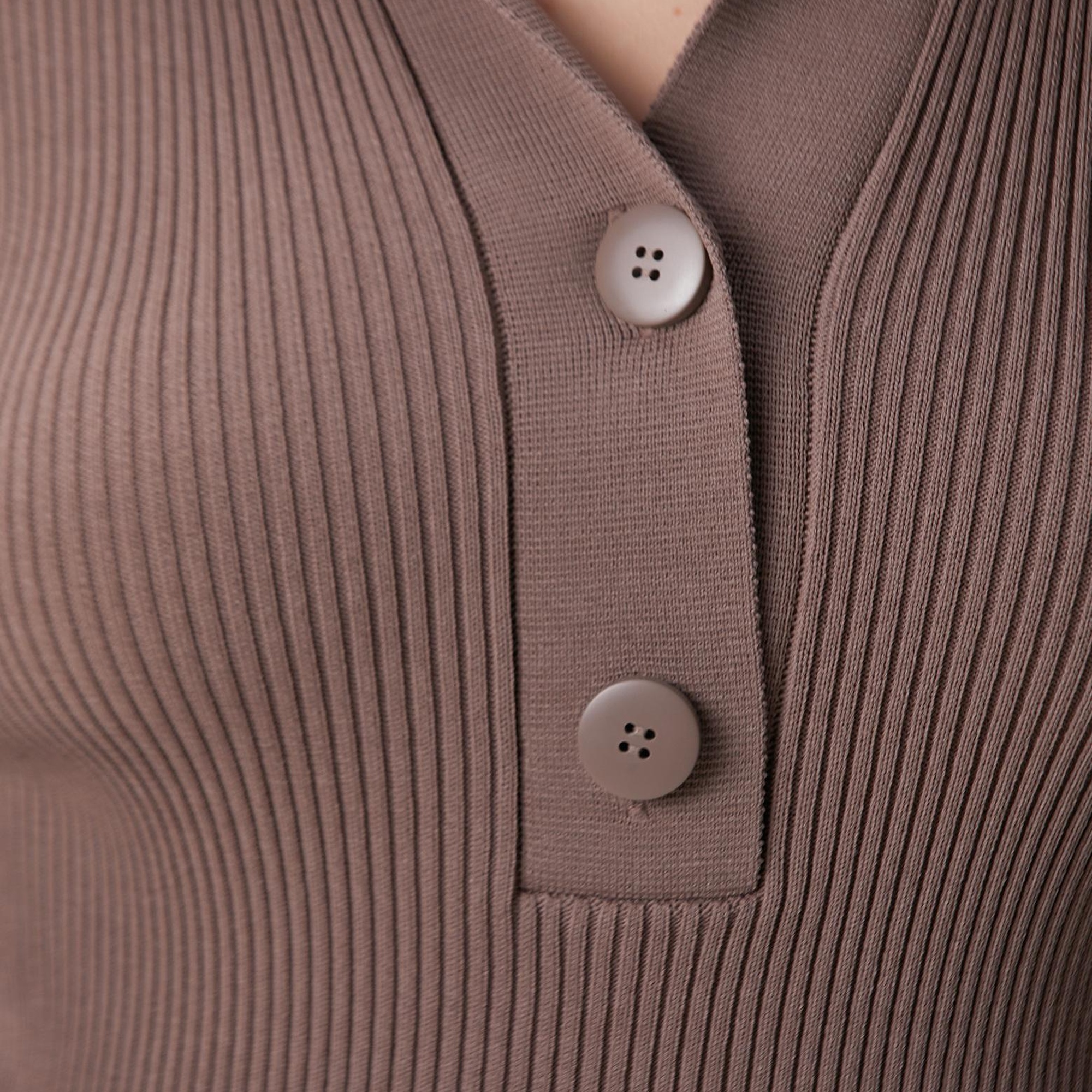 Network Kadın Vizon Düğme Detaylı Triko Kazak