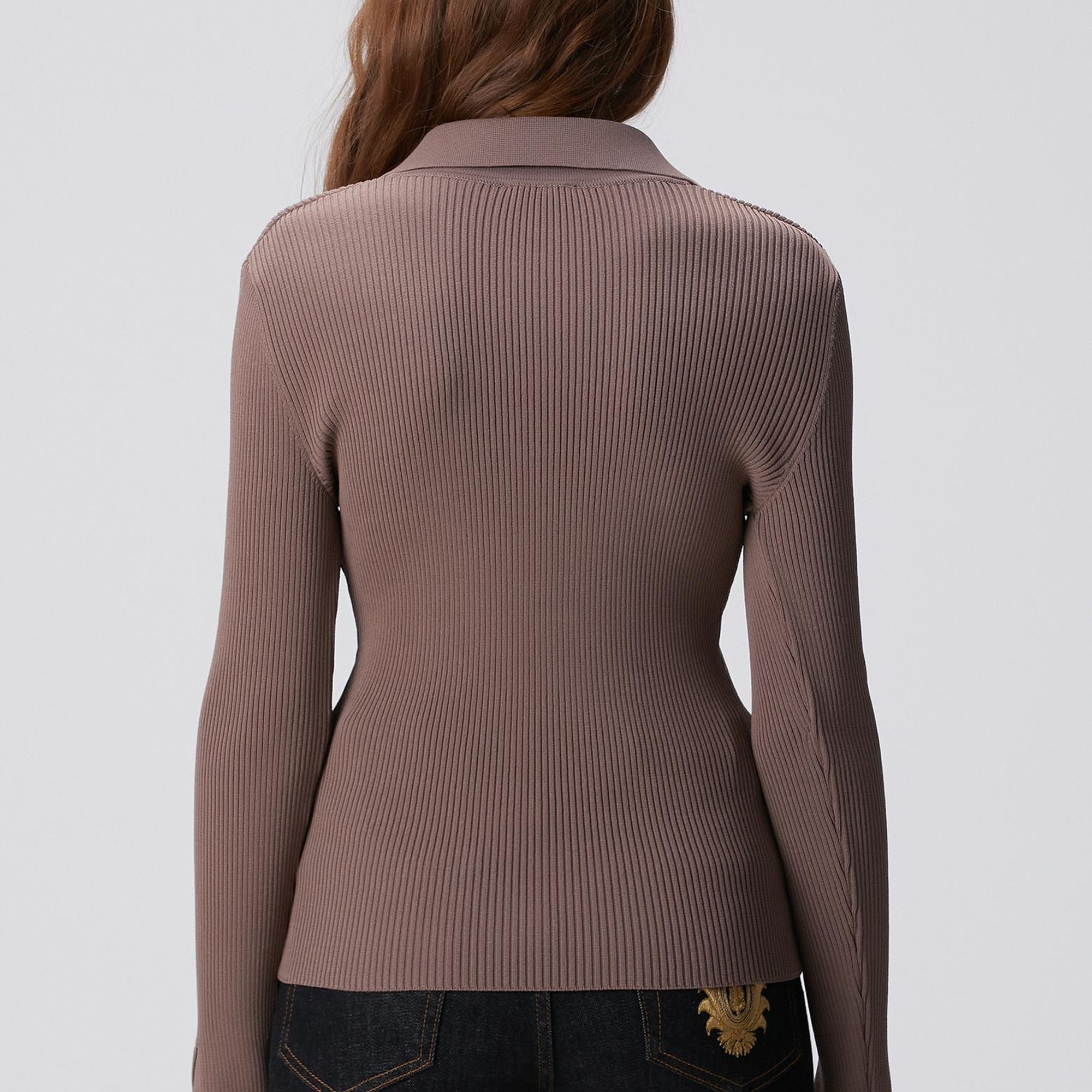 Network Kadın Vizon Düğme Detaylı Triko Kazak