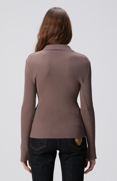  Network Kadın Vizon Düğme Detaylı Triko Kazak